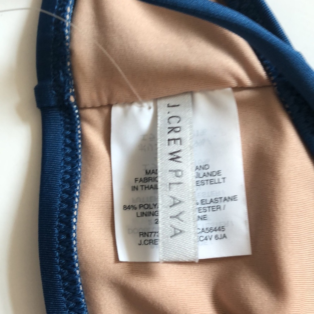 HOST PICK J. Crew L Blue Bikini Set Top & Bottom Adjustable NWT Brand New Great - Picture 7 of 13